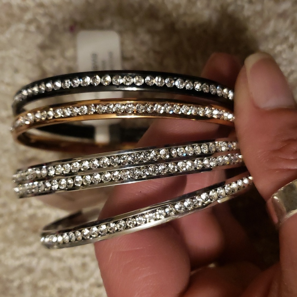 4 new crystal bangle bracelet